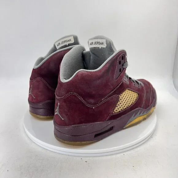 Nike Air Jordan 5 Retro LS Men Size 8.5 314259-602 Burgundy Graphyte Silver Shoe - Picture 6 of 16